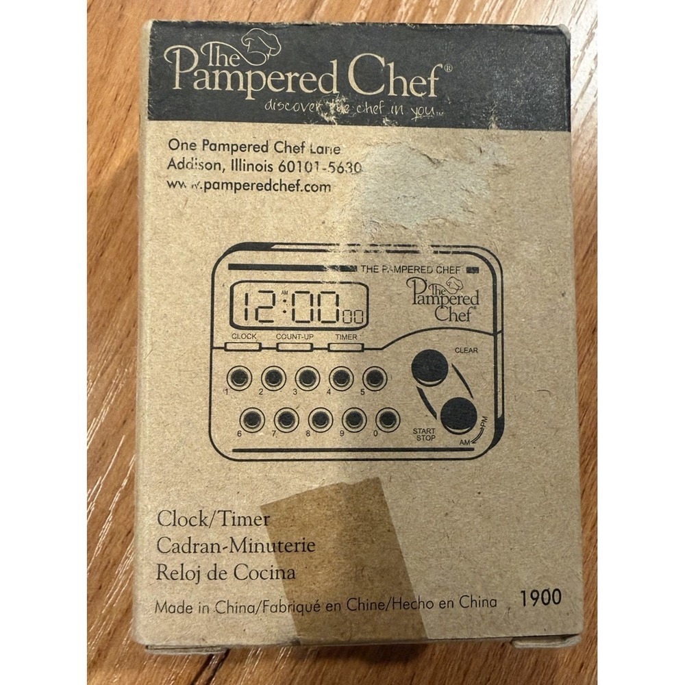 NEW The Pampered Chef Digital Clock Timer  #1900 Magnetic Clip Retired NOTSEALED